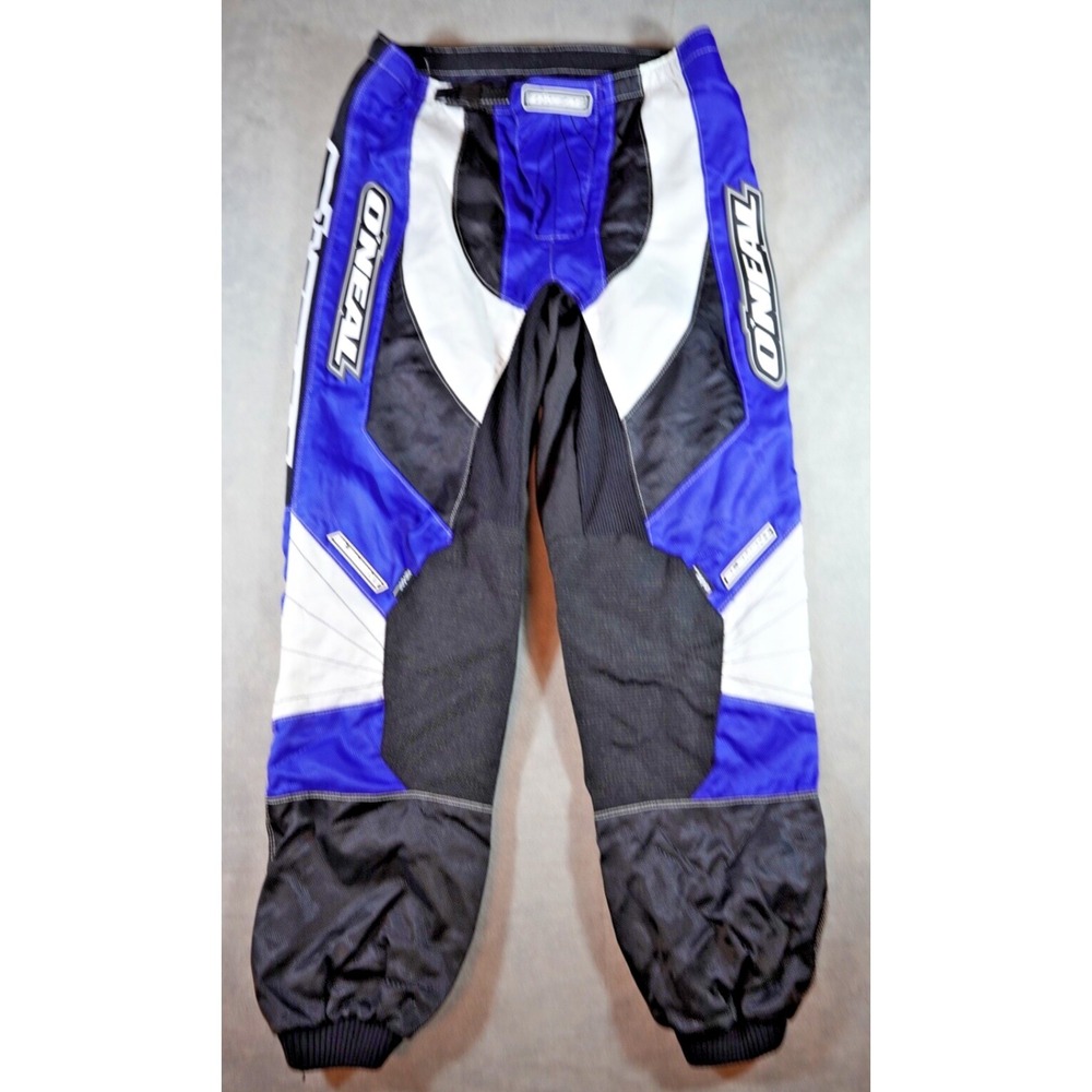 O'Neal Elements Motocross Racing Pant Men's SZ 34 w/Kevlar Black Blue Waterproof